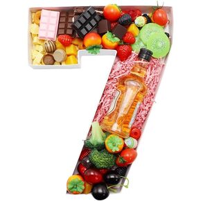 14inch Charcuteire Board Number Fillable Cardboard Platter Serving Food Fruit Decoration Box Birthday Anniversary Party Treat (5)
