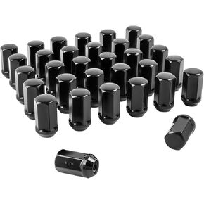14x1.5 Lug Nuts 32pcs متوافق مع 2008-2024 Silverado Sierra 2500 3500 2012-2024 RAM 2500 3500 Black Wheel Lug Nuts الجزء رقم 611-236