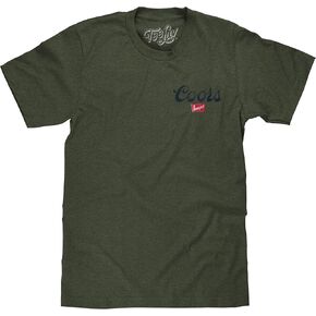Tee Luv Men Men's Coors مأدبة T-shirt Legend Double-Side Beer Bere T-Shirt