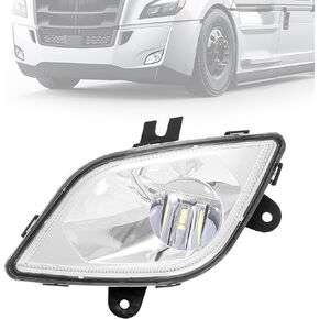 Hecasa Front Right LED LED LED LIDA متوافق مع 2018-2024 Freightliner Cascadia Front Presper Light Light Drl Clear Clear Lens Backing Housing Side Side Passenger President for A6603653003