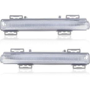 زوج من مصابيح أضواء الضباب DRL العدسة واضحة نوبات لمرسيدس Benz C200/C300/C63 AMG 2012-2014 لمرسيدس Benz C250/C350 (DRL فقط) 2012-2015 ، استبدل 2049068900 2049069000