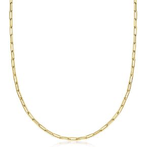 Ross-Simons RS Pure Italian 14kt صفراء ورق الذهب مقطع الرابط قلادة. 16 بوصة