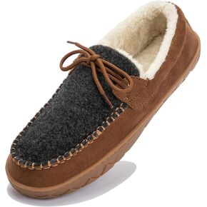 نتل Moccasin للرجال دافئ رغوة الذاكرة الناعمة زلة مبطنة على أحذية المنزل الداخلي في الهواء الطلق