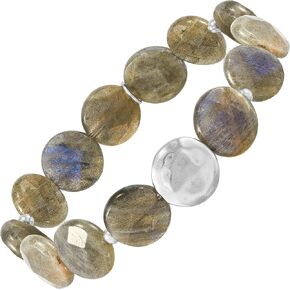 Silpada 'Timeless Treasure’ Sterling Silver Labradorite Bead Bracelet, 6.75"