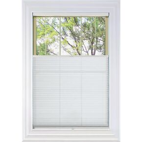 BlindsAvenue Cordless Top Down Bottom Up Cellular Honeycomb Shade, 9/16" Single Cell, Light Filtering, Cotton White, Size: 23" W x 48" H