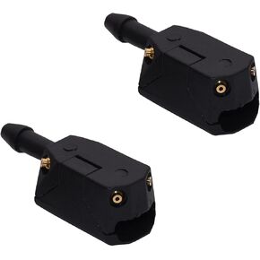 2 PCS Washield Washer Forsles ، بخاخ مياه النافذة الرشية ذات الرش والبخاخ 4 لذراع ممسحة ، واستبدال فوهة بخاخ الزجاج الأمامي بتصميم تدفق مائي مطور ، Universal لمعظم المركبات (أسود)