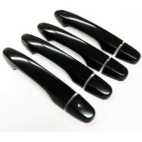 Quality Accessories Glossy Black Door Handle Overlays Compatible with 2012-2016 Honda Civic/CR-V