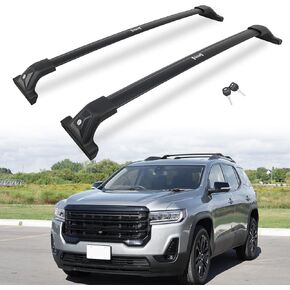 265 رطل قفل قضبان قضبان رف سقف مناسبة ل GMC Acadia 2017-2023 Carsbars Cargar Bar Bar Agagage Agagage Carrier Accessories ، لحقبة التخزين كاياك على الجليد الدراجة الزورق