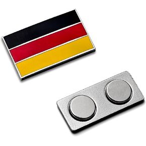 Germany Flag Large Enamel Lapel Pin with Magnetic Backing for jacket, backpack, memorial, clothes, bag, shirt - Patriotic Deutschland