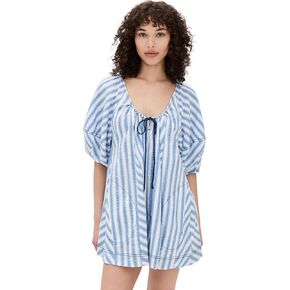 Free People Women's Bop Around Romper, Oxford Combo