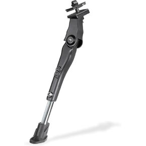 CyclingDeal Adjustable Bicycle Kickstand Centre Mount Type - for MTB Hybrid Kids Bikes - Premium Aluminium Alloy with Rubber Pads Non-Slip Non-Scratch Design - for 24" - 29" MTBs
