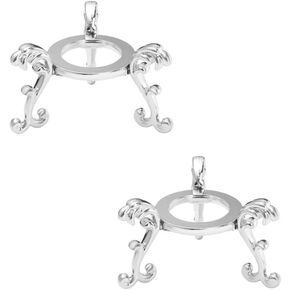 Kopida 2 Pcs Metal Crystal Ball Stands, Decorative Crystal Sphere Stand, Antique Style Crystal Ball Display Holder, Plated Flowering Crystal Ball Stand