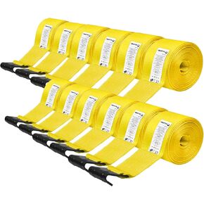 12pcs 4 بوصة الأشرطة لمقطورة مسطحة مقطورة برتقالية 30 قدم أحزمة الشاحنات ، 4 "× 30 '