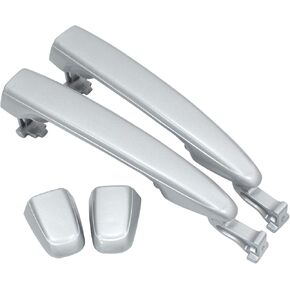 MOTOKU Set of 2 Rear Left Driver and Right Passenger Side Gold Exterior Sliding Door Handle Without Keyhole for Toyota Sienna 2004-2010