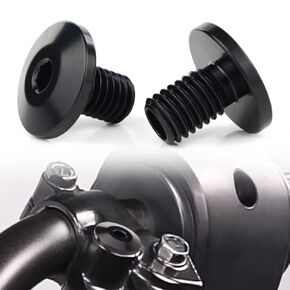 Xitomer M8x1.25 Bolt Motorcycle Mirror Hole Plug Screw, Fit for 2021 2023 Monster 950 / Streetfighter V2 2022-2023 / Monster 1200 821 797 696 / Diavel Bar End Mirror Screw Universal (Stainless, Black)
