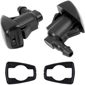2pcs فوهات غسالة الزجاج الأمامي ، غسالة الزجاج الأمامي القابل للتعديل ، متوافقة مع 2004-2013 Ford F150 ، يحل محل 3W7Z17603AA ، مجموعة الفوهة البخارية الزجاجية