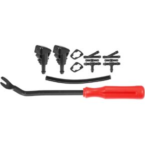 X AutoHaux 12PCS Front Wiper Wiper Washer Skuder Skust Jet Kit 7133-232314B لـ GMC Envoy 2002-2009 لـ Chevrolet Trailblazer 2002 2004 2006-2009