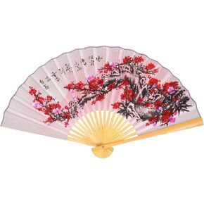 Alipis Chinese Style Hanging Paper Fan Wall Decor, Large Folding Fan for Living Room, Wedding, Celebration, Assorted Colors, 35.43 X 19.68 Inches