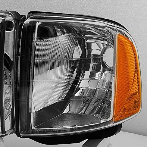 AKKON - For Dodge Ram 1500 2500 3500 Pickup Truck Sport Package Clear Headlights Head Lamps Replacement Pair Set in Kuwait