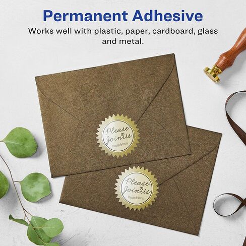 Avery Pearlized Ivory Starburst Labels with Sure Feed Technology, Print-to-The-Edge, 1.75", 2,000 Pearlized Ivory Labels, Laser/Inkjet Printable Labels in Kuwait