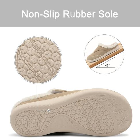 relxfeet Mens Slippers Adjustable Diabetic Shoes Wide Toe Box House Slippers Indoor Outdoor Slip On Warm Clogs for Swollen Feet in Kuwait