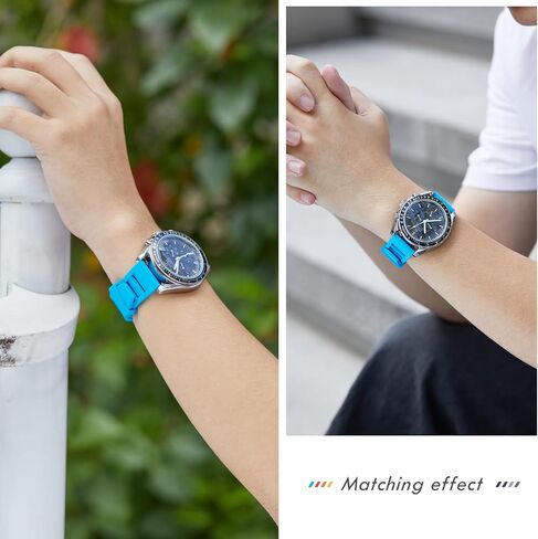 Fluororubber Watch Band 20mm 22mm, Quick Release Rubber Watch Strap,Soft Breathable Bracelet for Men Women in Kuwait