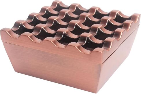 منفضة سجائر المعادن 16 ثقبًا للسجائر وفضول سجائر مقاومة للرياح لحديقة الفندق المنزلية واستخدام سطح المكتب ، 1 أجهزة كمبيوتر (ذهبية) in Kuwait