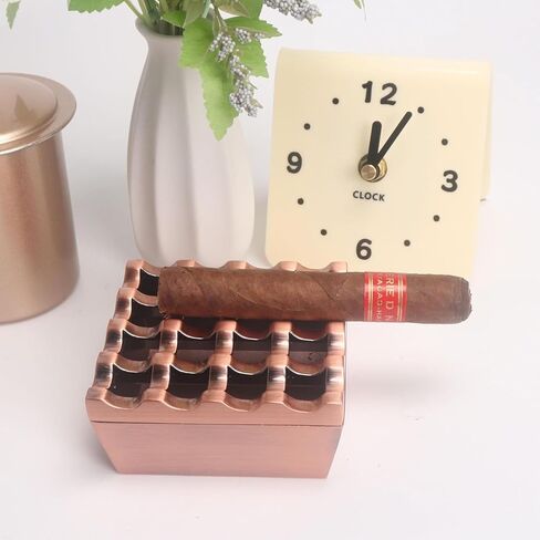 منفضة سجائر المعادن 16 ثقبًا للسجائر وفضول سجائر مقاومة للرياح لحديقة الفندق المنزلية واستخدام سطح المكتب ، 1 أجهزة كمبيوتر (ذهبية) in Kuwait