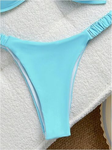 WDIRARA Women's Two Piece Starfish Swimsuit Sexy Metal Halter Bikini Sets in Saudi Arabia