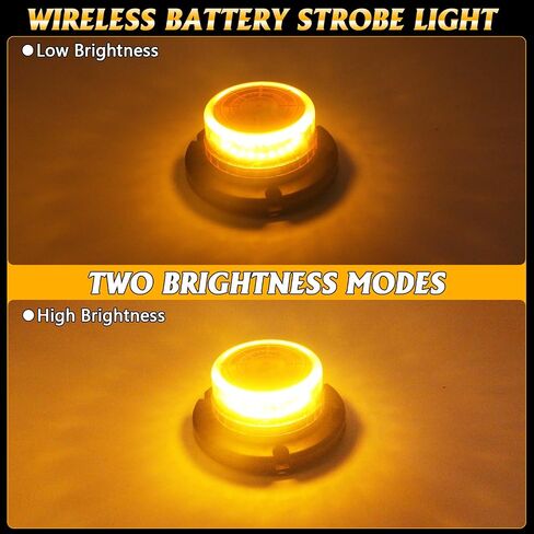 Remote Control Beacon Light, Rechargeable Wireless Blue Flashing Lights with Magnetic, High Low Brightness, 15 Modes Strobe Lights for Snowplow Tow Work Trucks Tractor in Saudi Arabia