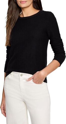 NIC+ZOE Women's Baby Garter Crew Neck Sweater in Saudi Arabia