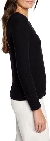 NIC+ZOE Women's Baby Garter Crew Neck Sweater in Saudi Arabia
