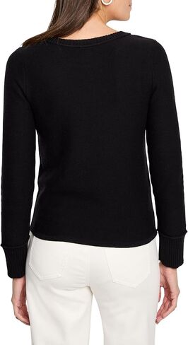 NIC+ZOE Women's Baby Garter Crew Neck Sweater in Saudi Arabia