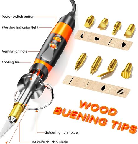 مجموعة ادوات حرق الخشب الاحترافية من 84 قطعة، ادوات ابداعية ذاتية الصنع قابلة للتعديل بدرجة حرارة 392-912 فهرنهايت، موقد خشب للنقش/النحت/البيروغرافيا، مناسب للمبتدئين والكبار والاطفال in Kuwait