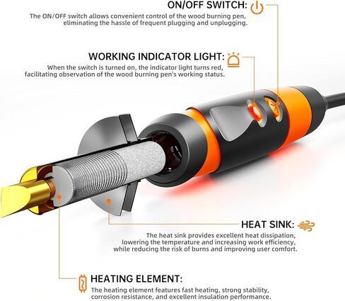 مجموعة ادوات حرق الخشب الاحترافية من 84 قطعة، ادوات ابداعية ذاتية الصنع قابلة للتعديل بدرجة حرارة 392-912 فهرنهايت، موقد خشب للنقش/النحت/البيروغرافيا، مناسب للمبتدئين والكبار والاطفال in Kuwait