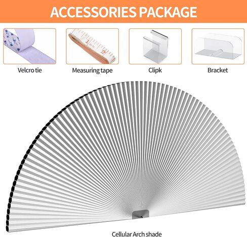 ظلال نافذة Youngoo Arch Shades Blackout Sellular Half Window Shade (حزمة بيضاء -1 ، 36W*72H) in Saudi Arabia