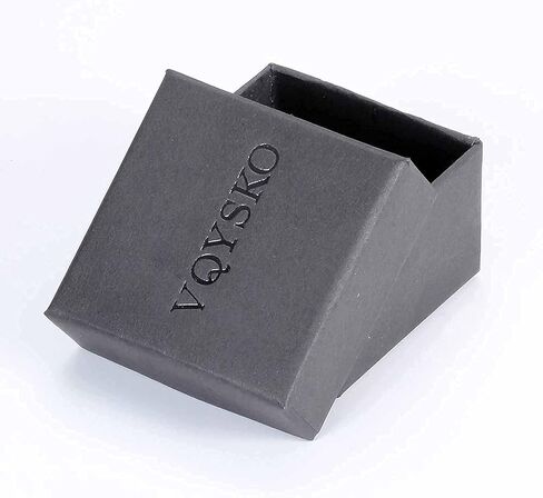 VQYSKO Retro Turquoise Ring for Men and Women | Stainless Steel Oval Turquoise Ring for Men and Women | Ideal Gift for Dad Boyfriend Blue/Black/Brown/White Color for Choice in Kuwait