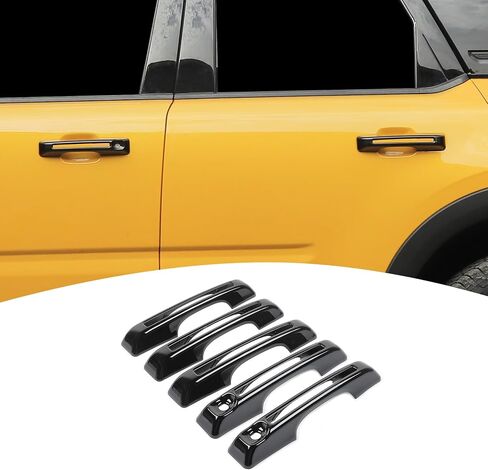 لغطاء مقبض Door Door Bronco Sport متوافق مع Ford Bronco Sport 2021-2024 الملحقات الخارجية السوداء 5pcs in Saudi Arabia