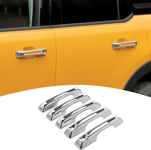 لغطاء مقبض Door Door Bronco Sport متوافق مع Ford Bronco Sport 2021-2024 الملحقات الخارجية السوداء 5pcs in Kuwait