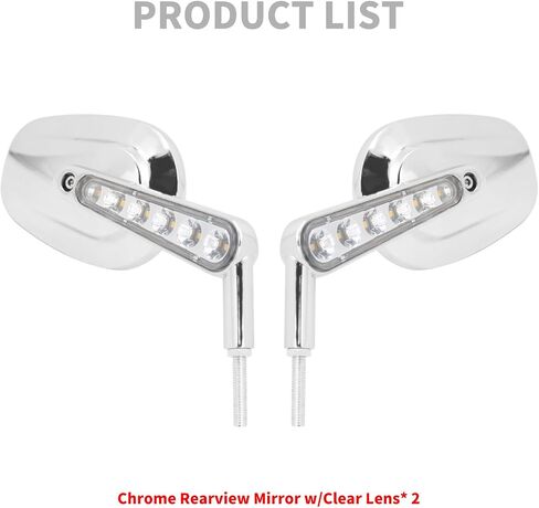 Motorcycle Muscle Rear View Mirrors with LED Turn Signals Fit for Harley VROD V-Rod VRSCF Road King Sportster in Saudi Arabia