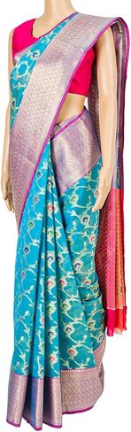 Chandrakala Banarasi Saree for Women with Unstitched Blouse Piece Indian Wear (1419) in Saudi Arabia