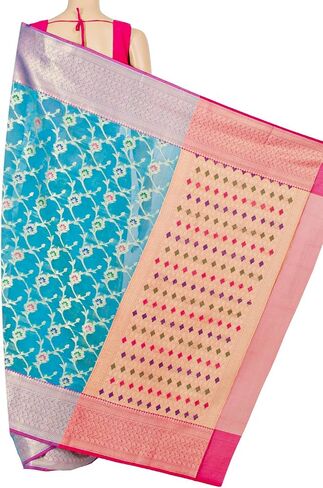 Chandrakala Banarasi Saree for Women with Unstitched Blouse Piece Indian Wear (1419) in Saudi Arabia