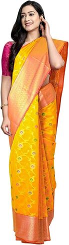 Chandrakala Banarasi Saree for Women with Unstitched Blouse Piece Indian Wear (1419) in Saudi Arabia