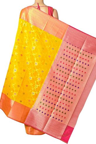 Chandrakala Banarasi Saree for Women with Unstitched Blouse Piece Indian Wear (1419) in Saudi Arabia