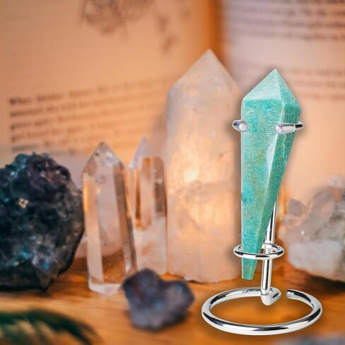4 Pcs Crystal Wand Stand, 2.36" L X 2.36" W X 2.6" H In Mineral Display Stand, Small Iron Crystal Stands for Display (Silver, small) in Saudi Arabia
