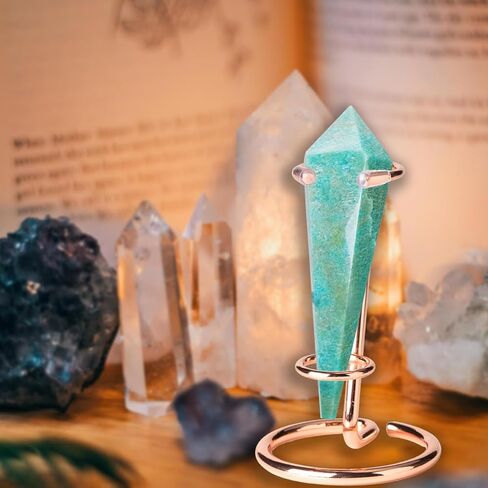 4 Pcs Crystal Wand Stand, 2.36" L X 2.36" W X 2.6" H In Mineral Display Stand, Small Iron Crystal Stands for Display (Silver, small) in Saudi Arabia