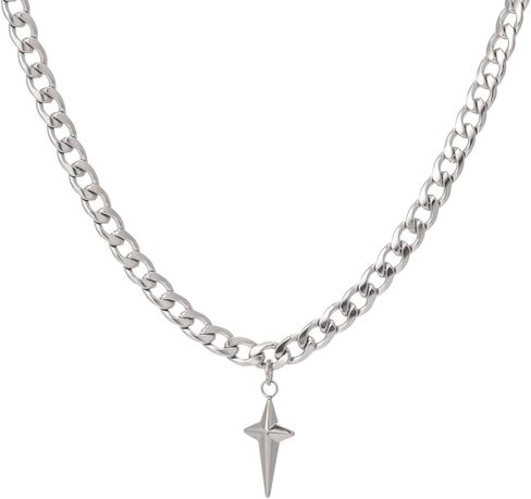 Buyongwant Two Piece Irregular Starlight Necklace Snake Bone Chain Pendant Jewelry Collar Chain Women's Girl Blue in Kuwait