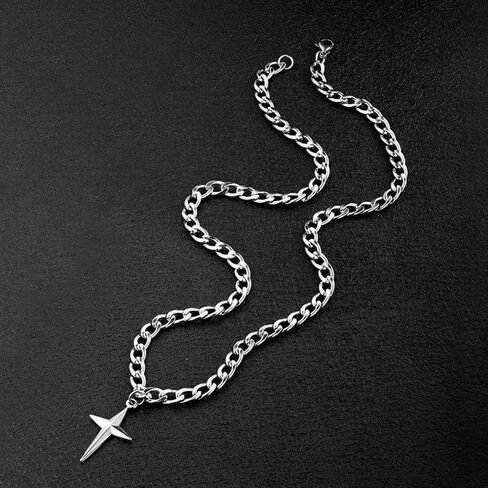 Buyongwant Two Piece Irregular Starlight Necklace Snake Bone Chain Pendant Jewelry Collar Chain Women's Girl Blue in Kuwait