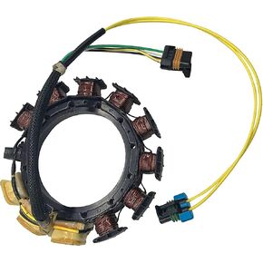 Stator For Mercury 174-2387 398-852387T7 Outboard 25 30 40 50 60 HP 4-Stroke 2/3/4 Cylinder 16-Amp 4-Pin Connector