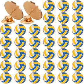 24 Pcs Baseball Pins,Softball Patches,Baseball Iron on Patches,1.9",Bulk Baseball Soccer Volleyball Enamel Pins,Round Little Pin for Women Girls Softball Party Accessories Supplies Stuff